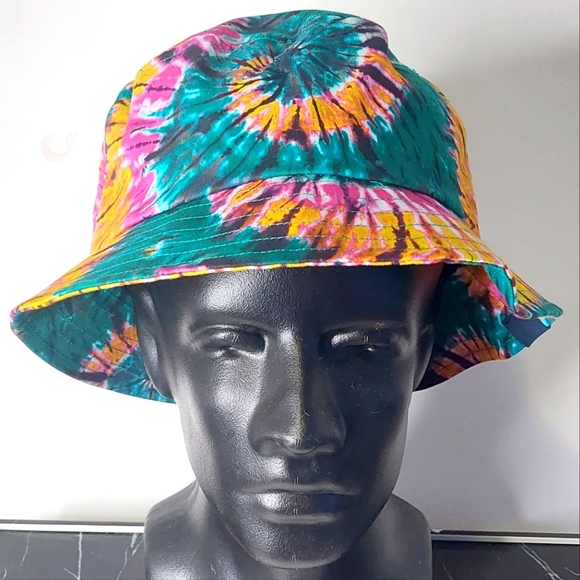 Colourful Tie Dye Patterned Kolby Bucket Hat BNWT Bucket Hat Size L-XL - Picture 3 of 3